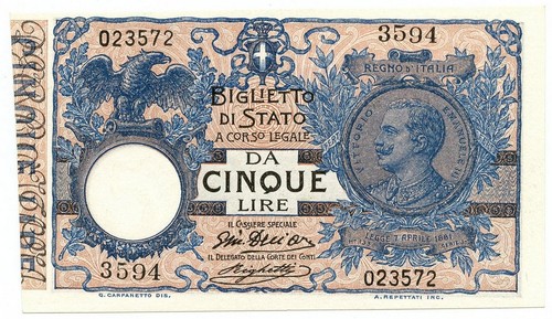 Lire biglietto stato - lire, di