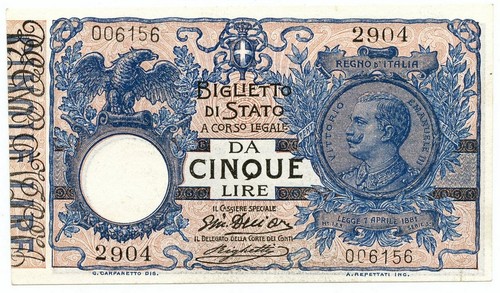 Lire biglietto stato - lire, di