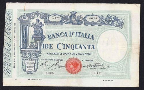 Italy lire 1912 - 50, ef