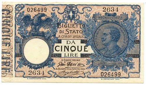 Lire biglietto stato - di,