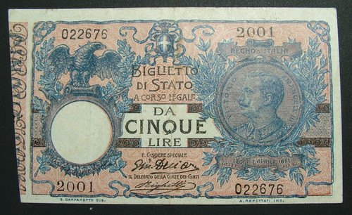 1915 italy lire vittorio - 1915,
