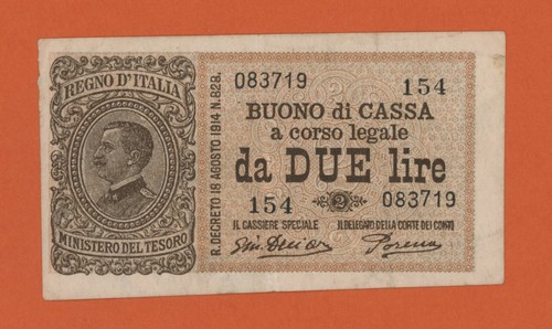 Italy lire 1914 pick - 2,