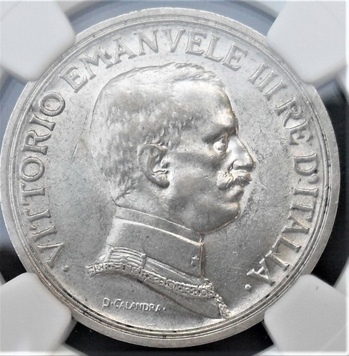 1914 italy lire ngc au - , 2