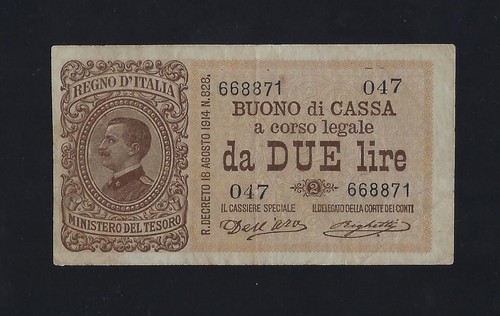 Italy lire lira 1914 - italy,