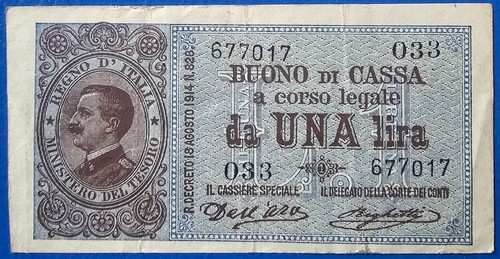 Italy lira 1914 - italy,