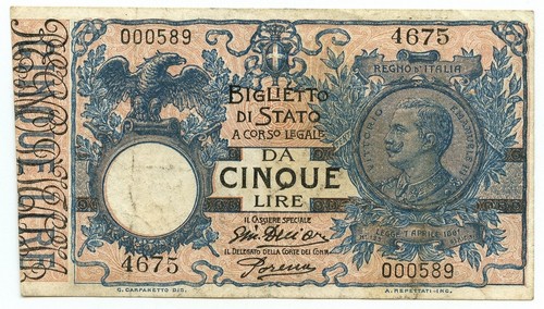 Lire biglietto stato - lire, di