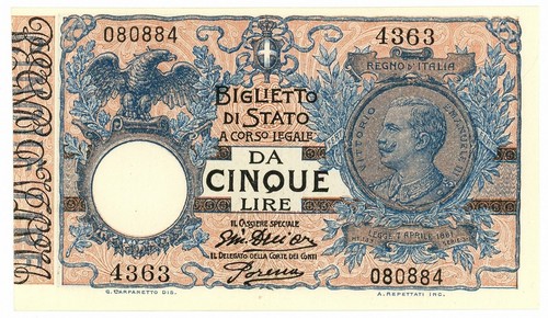 Lire biglietto stato - di,