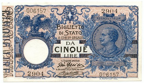 Lire biglietto stato - biglietto, di