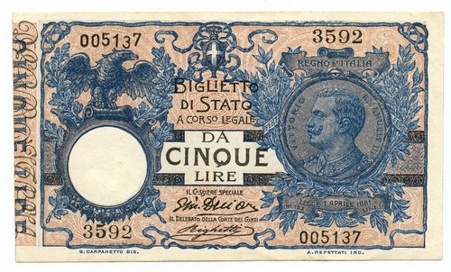 Lire biglietto stato - lire,