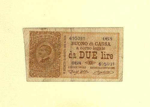 Italia due lire 1914 37a - 2,