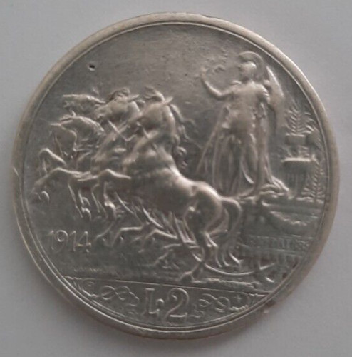 1914 italy lire silver - italy,