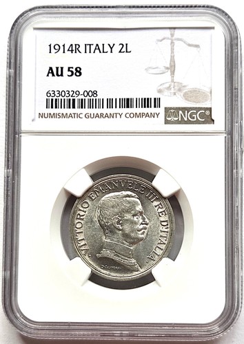 1914 italy lire ngc au - ngc,