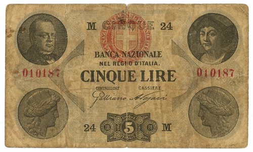 Lire banca nazionale - 5, nel
