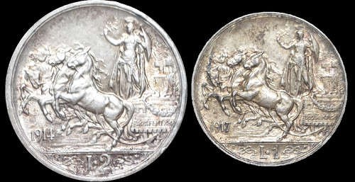 Italy unc 1914 - 2x, lire