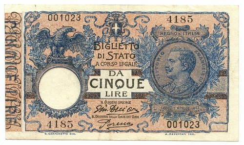 Lire biglietto stato - lire, di
