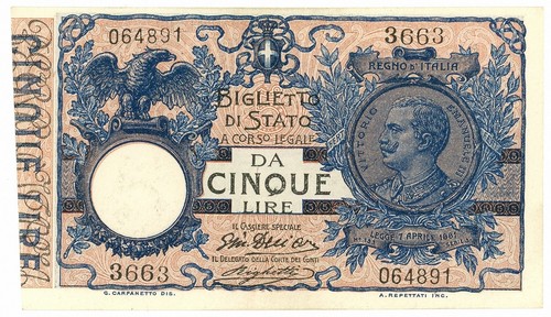 Lire biglietto stato - 5,