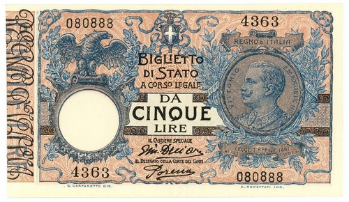 Lire biglietto stato - lire, di